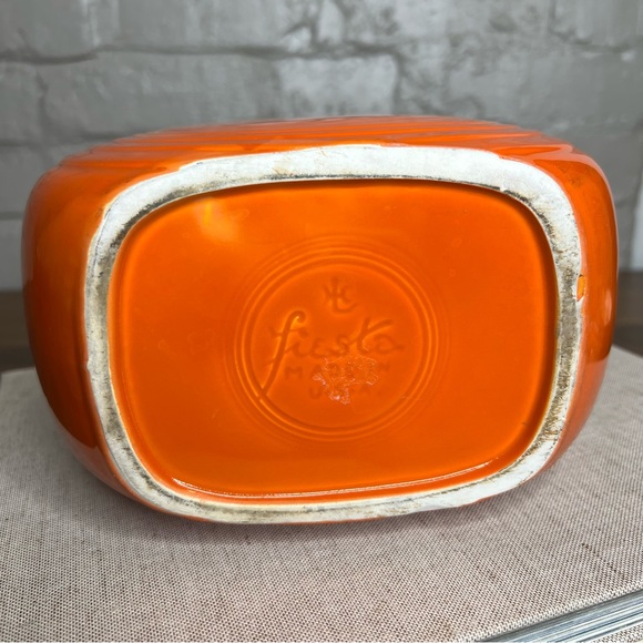 Fiesta Large Orange Red Disc Water Jug Pitcher FIESTAWARE - USA Vintage - Picture 9 of 9